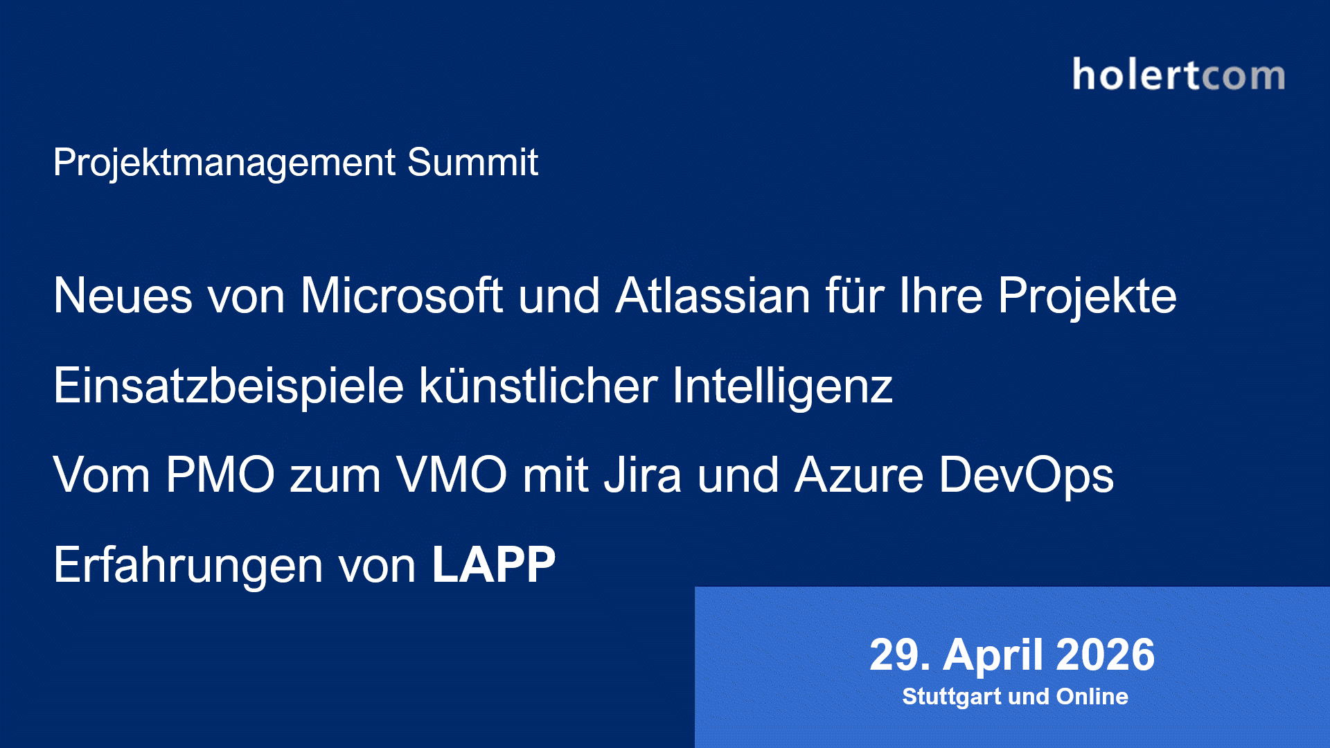 PMO Event LAPP 2026-04-29 Stuttgart Agenda Hybrid-Animated 16-9