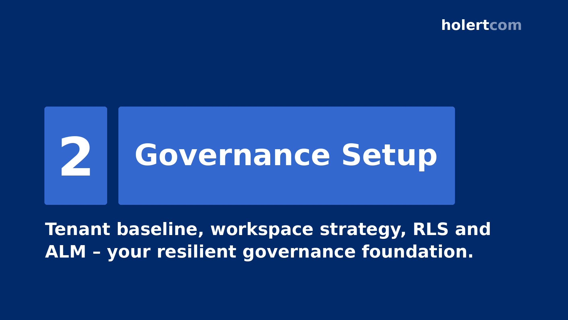 Power BI Governance – Step 2: Governance Setup