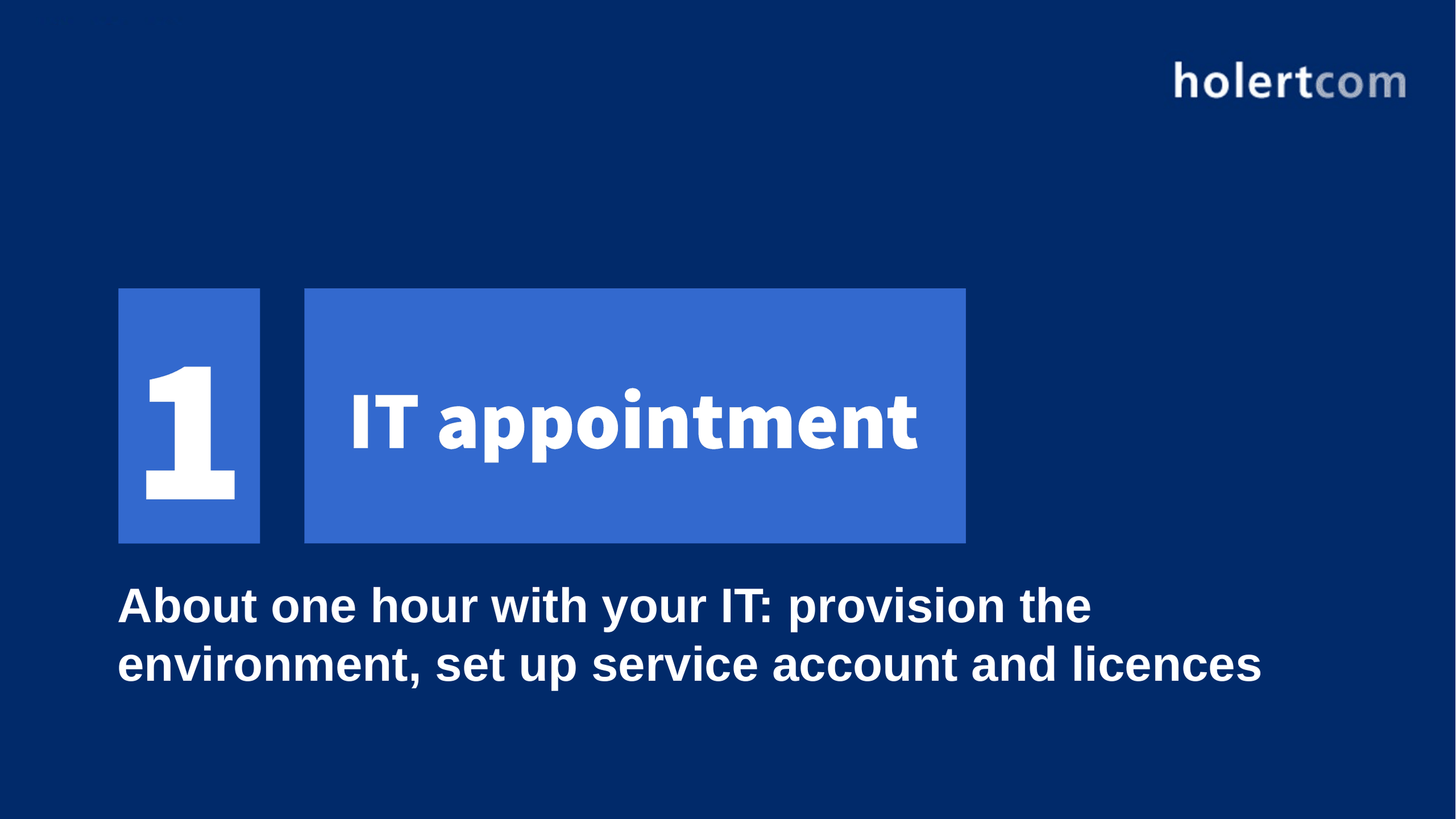 Project Online Last-Minute Migration – Step 1: IT appointment