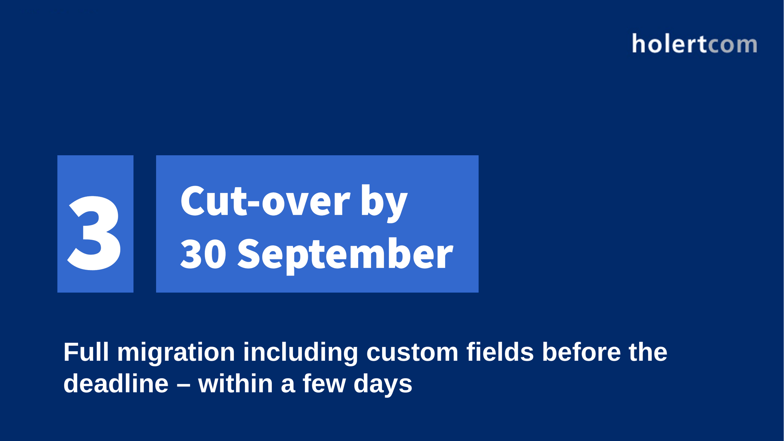 Project Online Last-Minute Migration – Step 3: Cut-over by 30 September
