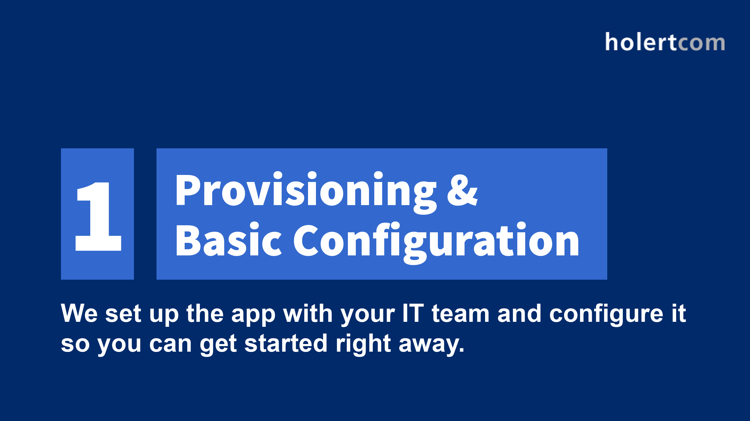 Smart Start Step 1 – Provisioning & Basic Configuration