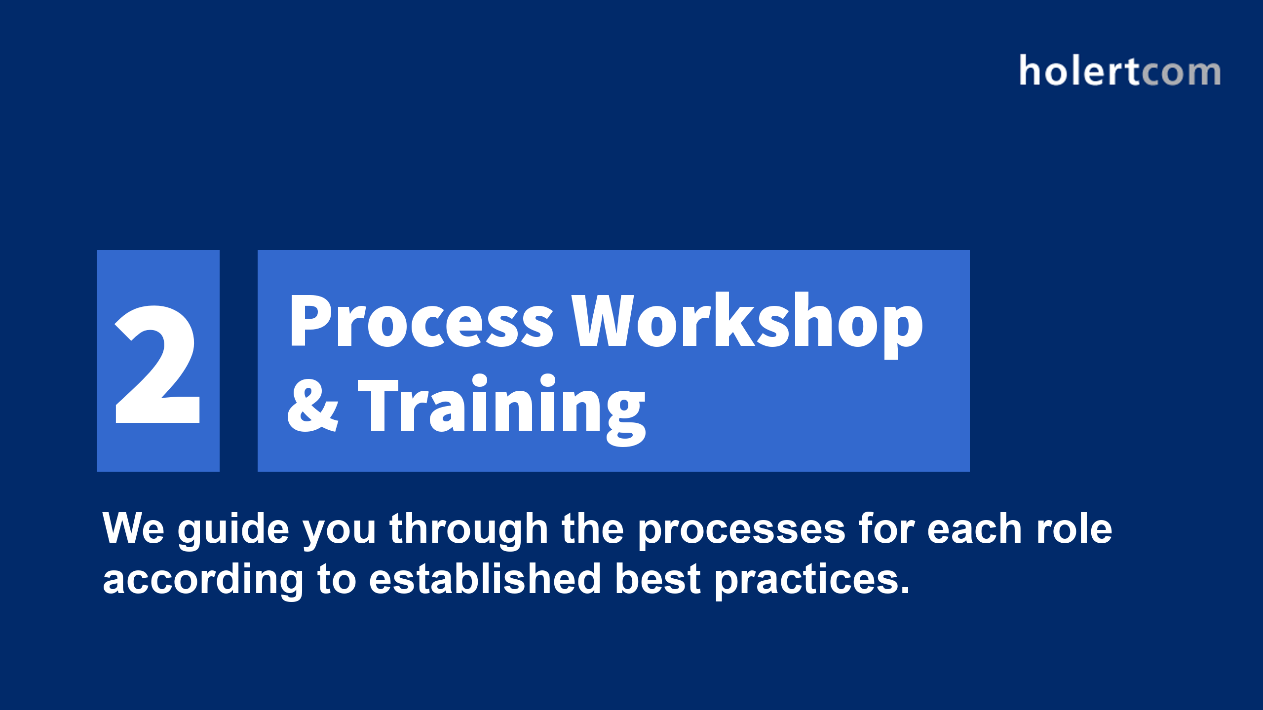 Smart Start Step 2 – Process Workshop & Training