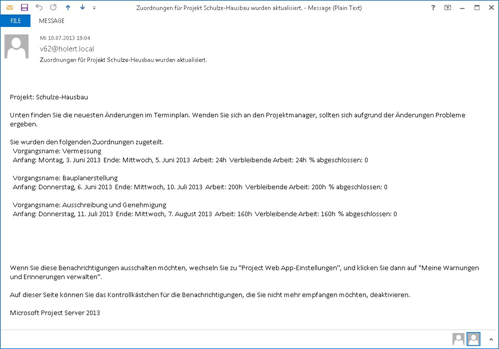Benachrichtigung neue Terminanfrage Benachrichtigung neue Terminanfrage