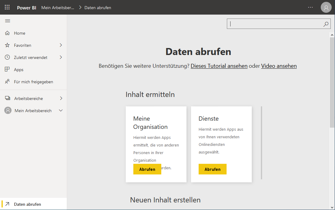 Daten abrufen Daten abrufen