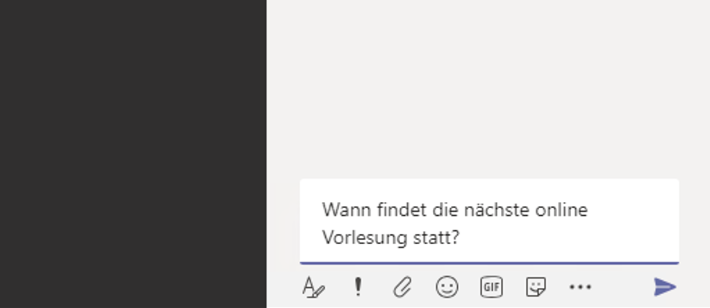 Frage im Chat stellen