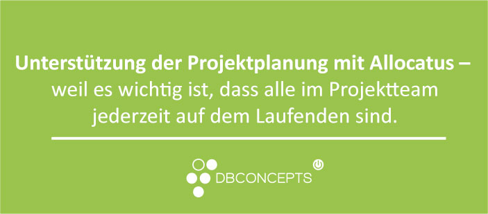 Microsoft Project und Outlook integrierte Projektplanung, Ressourcenplanung mit Allocatus