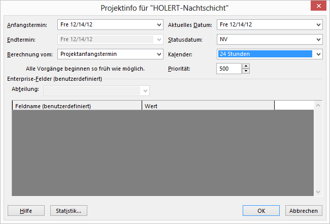MS-Project-2013-Nachtschicht-Projektkalender Microsoft Project Projektkalender